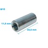 12 x Galvanised Steel Threaded Sleeves, Sturdy Thread Insert, Ideal