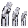 ZIMISI 3PCS Universal Joint Socket Set, 1/4", 3/8", 1/2" Drive