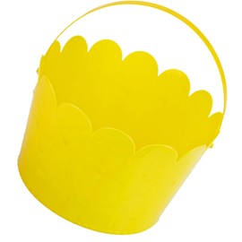 VFM - Yellow Easter Bucket With Handle Egg Hunt - Fun Easter Activity 12.5cm x 17cm