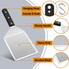 Herogo Burger Spatula, Stainless Steel Large Metal Spatula with Beveled
