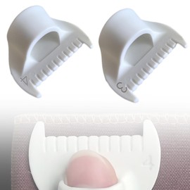 Agamino 2PCS Edge Stitch Lock & Sewing Gauge, 3mm/4mm Edge Sewing Lockranding Tool for Straight & Curved Seams, Mini DIY Stitching Tool for Even Stitches, Needle Gauge Quilting Ruler