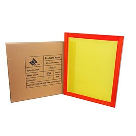 20 x 24 Inch Pre-Stretched Aluminum Silk Screen Printing Frames with 230 Yellow Mesh (2 Pack Screens)