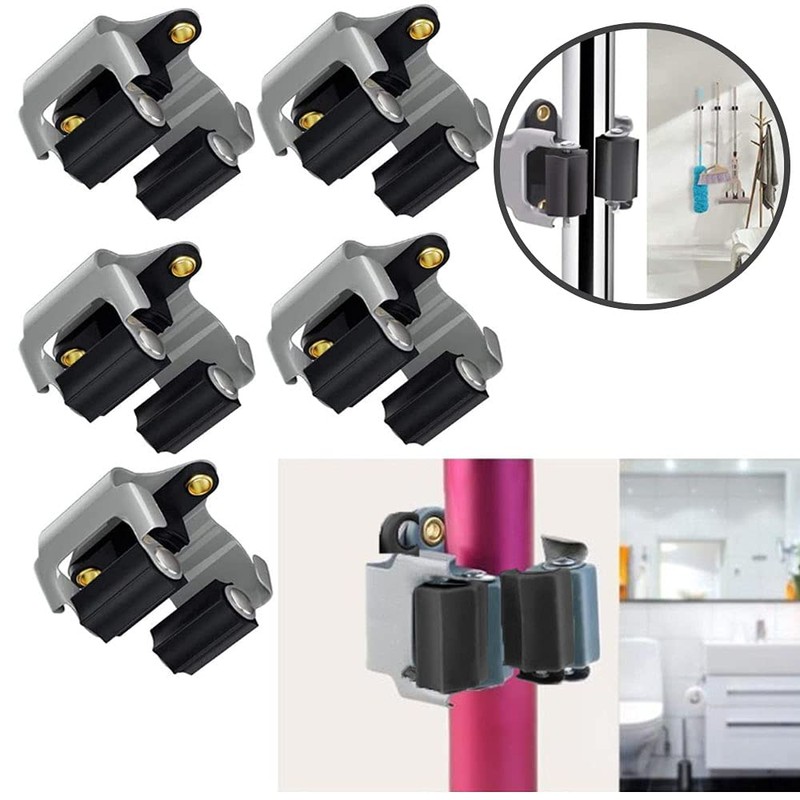 LAIXIABAO Juliyeh 4 Pcs Mop Broom Holder Tool Heavy Duty