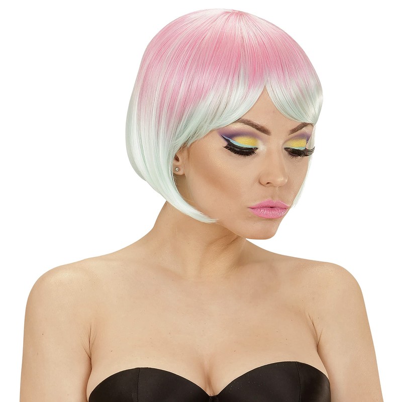 WIDMANN 04442 Party Short Wig with two colours