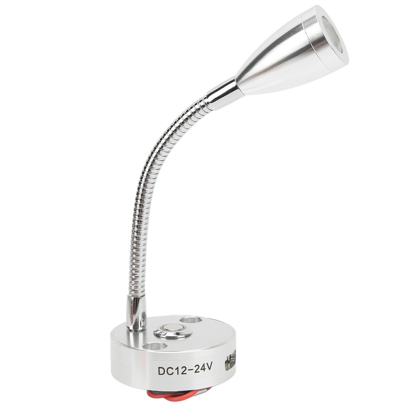RV Reading Light Flexible Neck 3 Color Light 12‑24V 3W