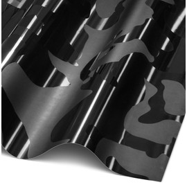 VViViD+ Stealth Black Multi-Finish Camouflage Vinyl Wrap with Air Release (10ft x 59”)