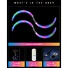 LED POI Staffs S-Shape with 241 Color Light Modes USB