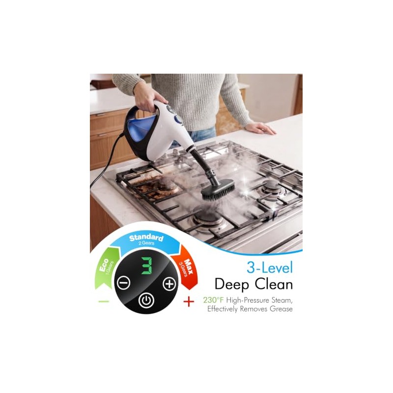 ADICOM Handheld Steam Cleaner - Instant 3s Heat-Up for Easy