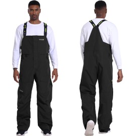 NAVIS MARINE Men’s 3L-Gore Pro-Tex Waterproof Fishing Waders Bib Pants – Breathable, Heavy-Duty Overalls for Foul Weather - (Carbon, S)