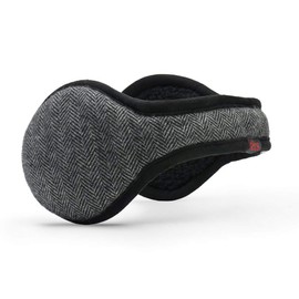 180s Men's Wool Behind-the-Head Ear Warmer (Navy Herringbone)