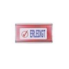 COLOP Printer 20 Text Stamp with Pictogram, Blue and Red