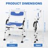 DEWEL Foldable Shower Chair for Elderly and Disabled, Folding Shower