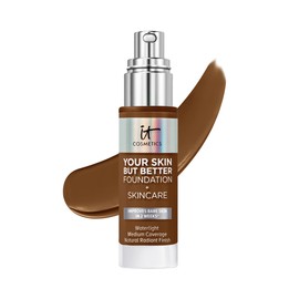 IT Cosmetics IT Cosmetics Your Skin But Better Foundation + Skincare, Deep Warm 60 - Hydrating Coverage - Minimizes Pores & Imperfections, Natural Radiant Finish - With Hyaluronic Acid - 1.0 fl oz