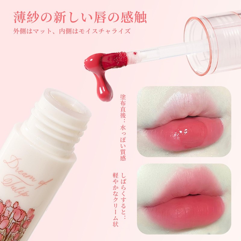 XIXI BOX リップティント リップスティク ピンクカラー マット 落ちない 汗に強い 自然な発色 ティント