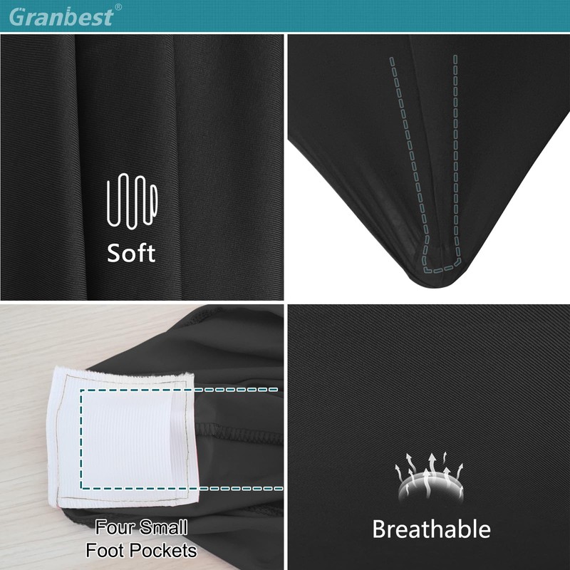 Granbest Cocktail Table Covers, Built-in Spandex, Square Corners, Standing Table