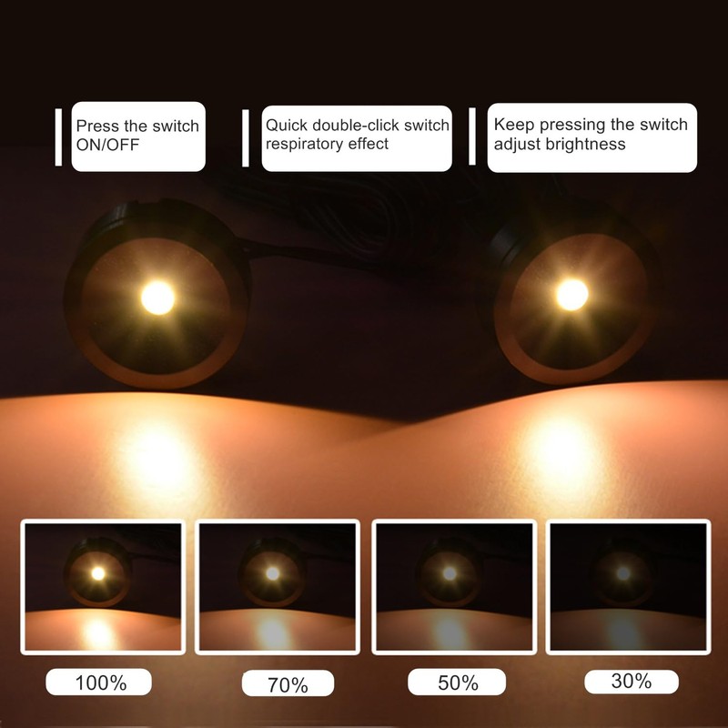 Scpopfer LED Spotlight with dimmer Indoor Mini Ultra-Thin 5V USB