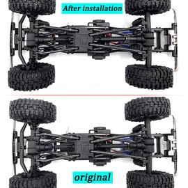 MOHERO 2Pcs RC Drive Shaft Steel Front Rear Center Shaft for TRX4M High Trail K10 F150 1/18 RC Car Upgrade Part