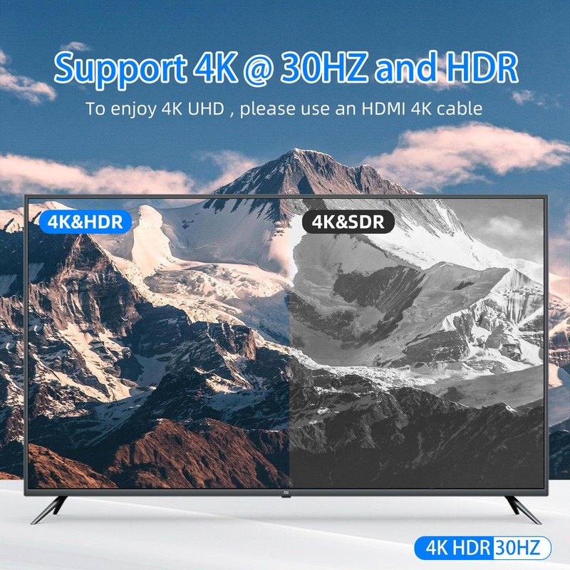 TEKERA Displayport to HDMI Adapter 2 Pack, 4K 30hz, 1080P,