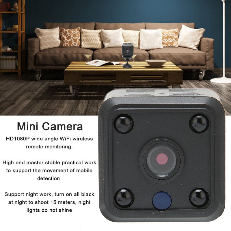1080P Mini Camera HD Wide Angle WiFi Wireless Remote Monitoring