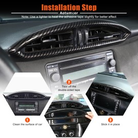 Aotumcer Center Console Wind Outlet Panel Frame Trim, AC Vent/Opening Trim Decoration Cover Ring Compatible with 2012-2020 Subaru BRZ 2012-2020 Toyota 86 Interior Accessories