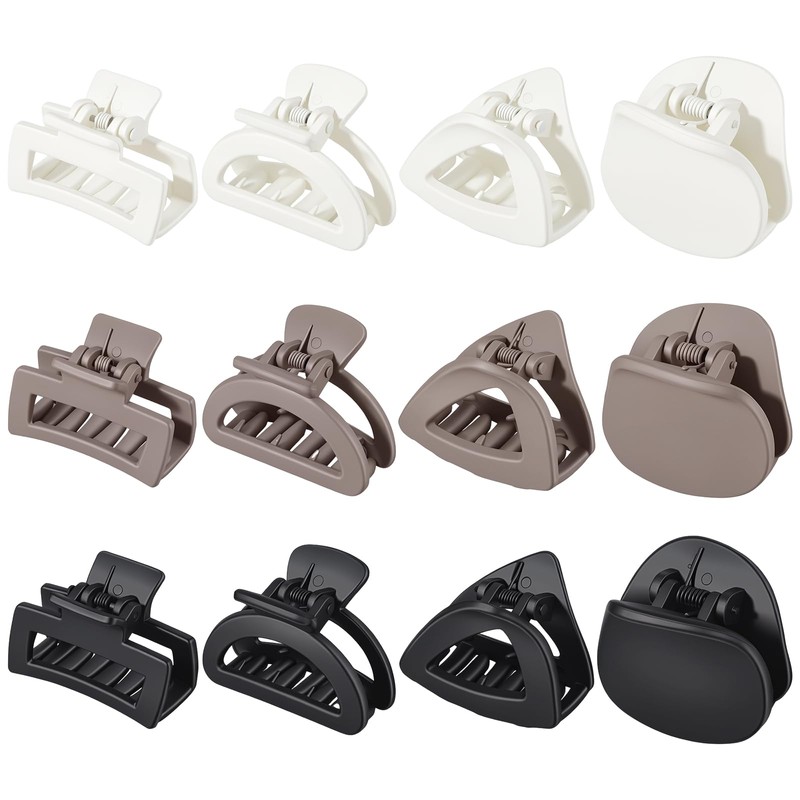 obeoby 12Pcs 1.6-In Small Hair Claw Clips for Women Girl