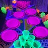 Glow in the Dark Neon Birthday Plates, 50 Pcs 9