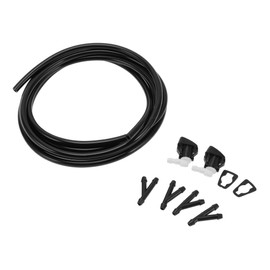 INFINAUTO Windshield Washer Nozzle Kit, Front Windshield Spray Nozzles Wiper Spray Washer Jet with Gasket for Ford F-250 Super Duty Black White, 1 Set