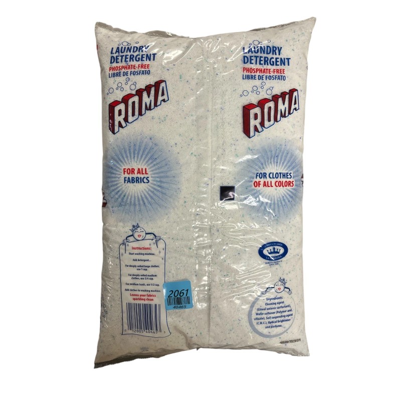 Roma Laundry Detergent, Phosphate-Free Powder, For All Fabrics & Colors,