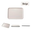 Asahi Koyo Tray, Antibacterial, Rectangle, Beige, 14.2 in (36 cm),
