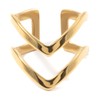 Happiness Boutique Women Double Chevron Ring in Gold Colour |
