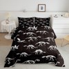 Homewish Dinosaur Skeleton Comforter Set Dinosaur Bones Bedding Set for