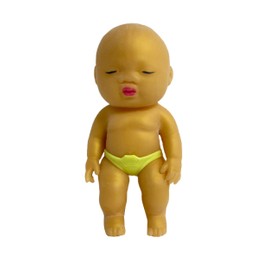 Ugly Babies Single, Mini Size, 5.5 inches (14 cm), Baby, Gold, Christmas Present, Toy (1 Mini, Gold)