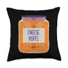 Cheese Puffs Snacks Cheese Balls Throw Pillow