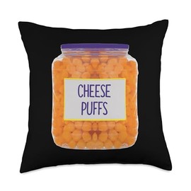 Cheese Puffs Snacks Cheese Balls Throw Pillow