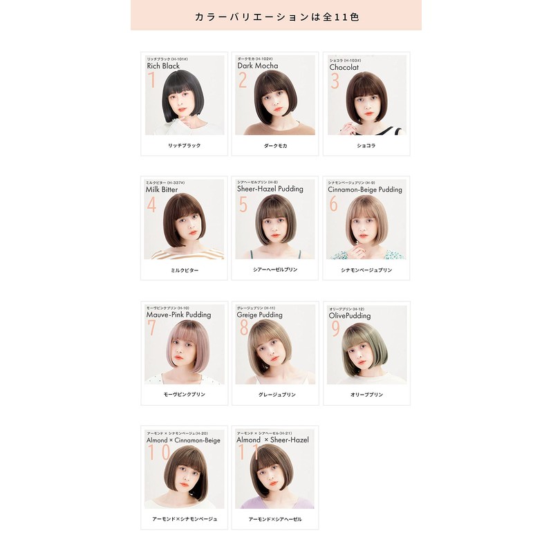 LINEASTORIA HEART BEAT Short Bob Wig, Full Wig, Bob Short