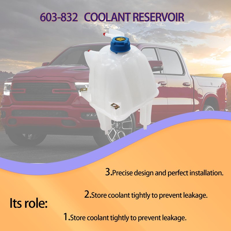 2025 Upgrade 603-832 Coolant Reservoir for 2014-2021 Ram ProMaster 1500