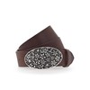 MUSTANG Women's Genuine Leather Belt, coffee
