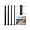 VEVOR 4 Pack Cable Railing Post, 36"x1"x2" Level Drilled Deck