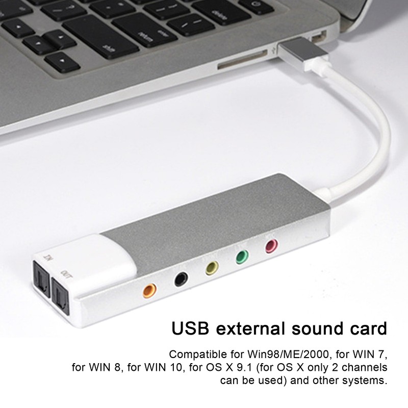 USB Sound Card Supports 5.1 7.1 Channels Rich Interfaces Plug