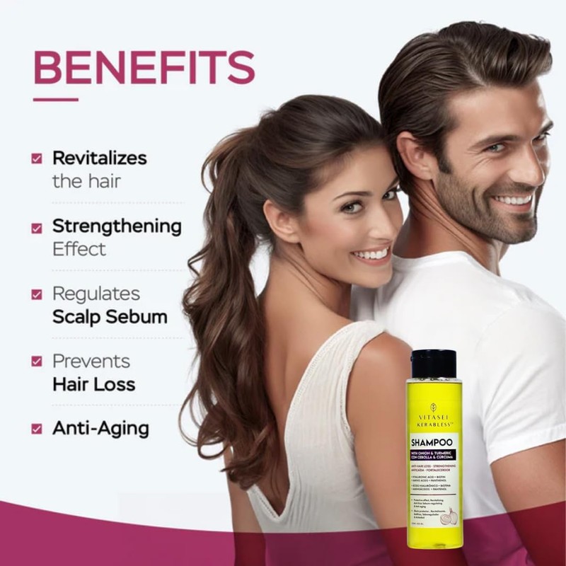 VITASEI Shampoo Kerabless With Onion And Tumeric - Hair Revitalizing