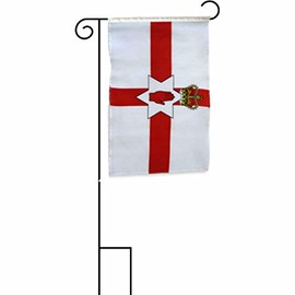 12"x18" Northern Ireland Sleeved Polyester Flag With Garden Stand