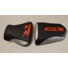 CUSTOM FRONT& REAR SEAT COVERS BLACK/SILVER FIT SUZUKI GSXR 600R