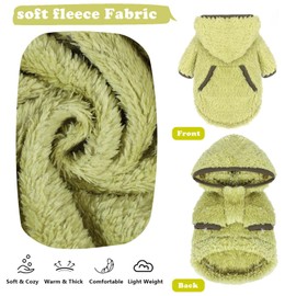 Dog Sweater Spring Dog Clothes for Small Dogs Boy Girl Pet Hoodies Coats Puppy Sweatshirt for Chihuahua Yorkie Cat Sweater Costumes, XXS, Green