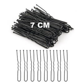 Hair Grips U Shaped 100 Pcs, Black Bobby Pins for Thick Hair, Hair Accessories for Women, Hair Pins for Women with Storage Box (Black, 7 cm)