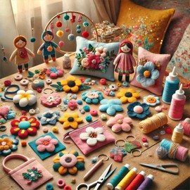 cyclingcolors 2 x Coloured Felt Felt Fabric Hobby Crafts Sewing Scrapbooking Craft Decoration Decoupage A4 20 x 30 cm Thickness 1.5-2 mm Polyester 300 g/m² - Cognac Brown