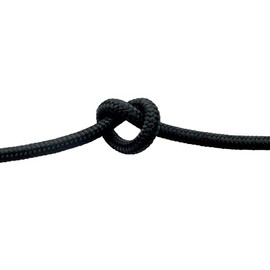 CBKnot Premium 1/4" Stiff Polyester Halter Cord Rope - Used by Elite Horse Trainers to Manufacture halters. Low Stretch, High Strength. USA Made. Numerous Colors & Lengths. (Black, 50 ft.)