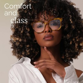 miyya miyya Oversized Blue Light Glasses For Woman, Fashion Computer Screen Glasses, Non Prescription Eyeglasses For Women