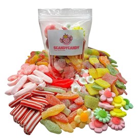 ScandyCandy Mix - 1/2lb Sweet/Sour Swedish Candy - Bonbon Snack Candies