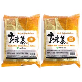 Maeda-en Genmai-cha with Matcha Tea Bags 100bags (Pack of 2)