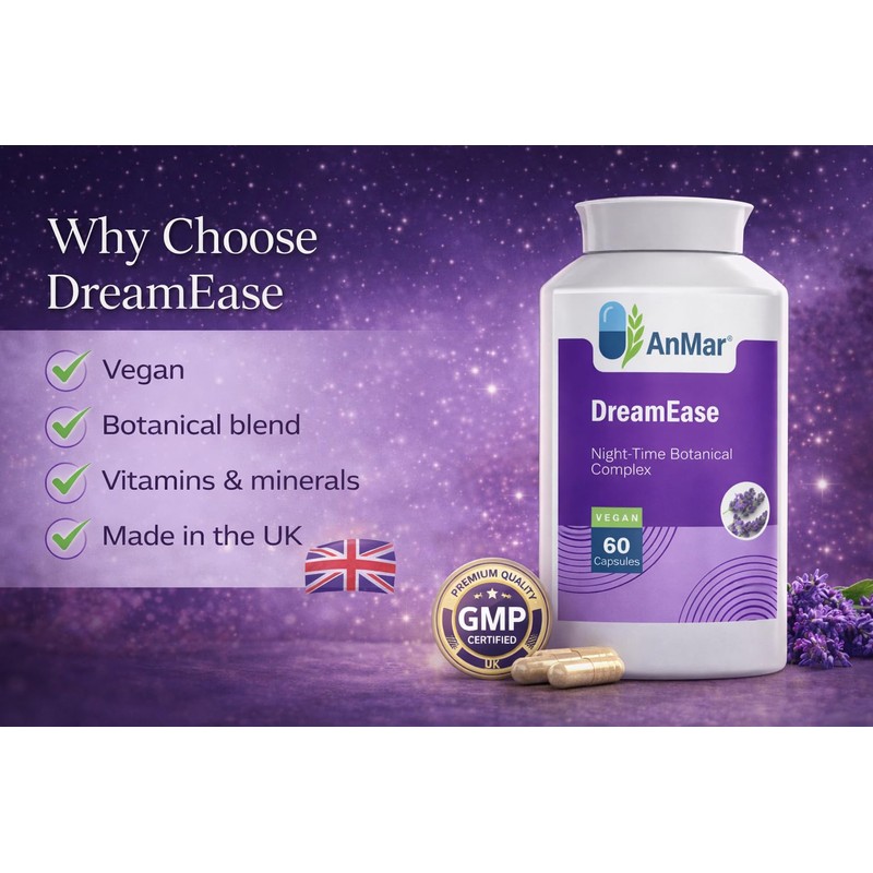 AnMar® DreamEase Night Time Herbal Complex – Ashwagandha KSM-66, Tart